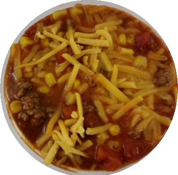 Winkings Home Made Taco soup with cheese