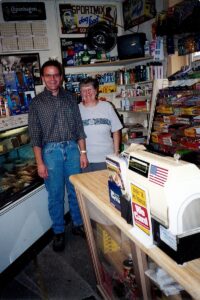 Frank and June Winking at the store in October 2004.